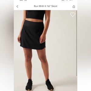 Athleta Run with It Skort, 16inch Medium in Black